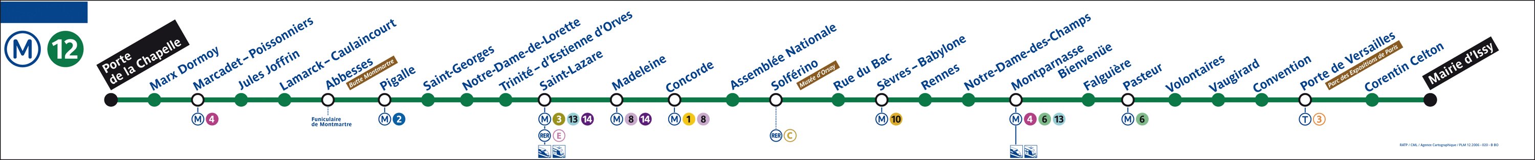 plan du mÃ©tro de paris ligne 12 le site de tous les plans